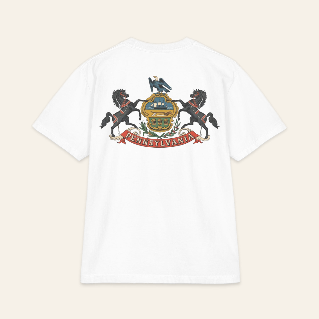 Pennsylvania State Crest T-Shirt — Large Back Logo