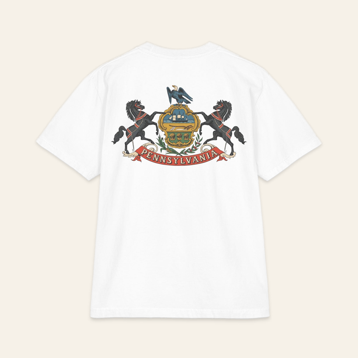 Pennsylvania State Crest T-Shirt — Large Back Logo